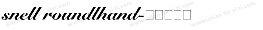 snell roundlhand字体转换